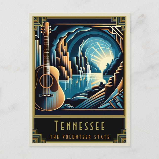 Tennessee | Art Deco Vykort (Framsida)