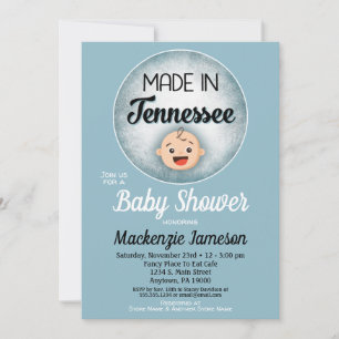 Tennessee Baby Shower Funny Blue Boys-inbjudan Inbjudningar
