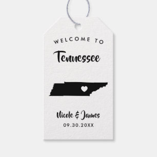 Tennessee Bröllop Welcome Bag Märkre, Karta Presentetikett