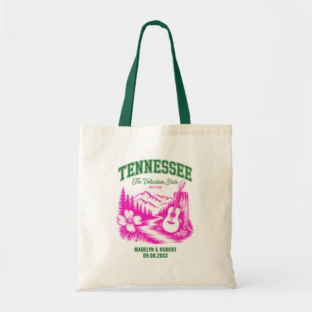 Tennessee Bröllop Welcome Bag, Staten Kärlek Tygkasse (Framsidan)