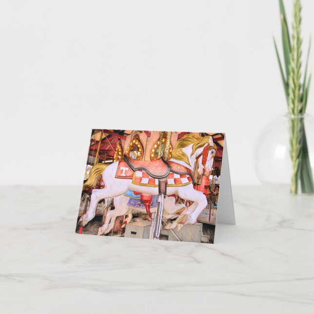 Tennessee Carousel Horse Oljemålning Kort (Framsida)