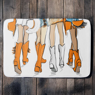 Tennessee Dam Cowboy Boots Orange Mode Badrumsmatta