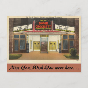 Tennessee, David Crockett Theater, Gatlinburg Vykort