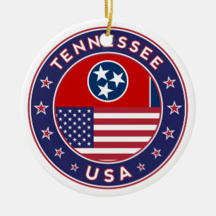 Tennessee-dekal, telefonfodral, väska, klocka julgransprydnad keramik