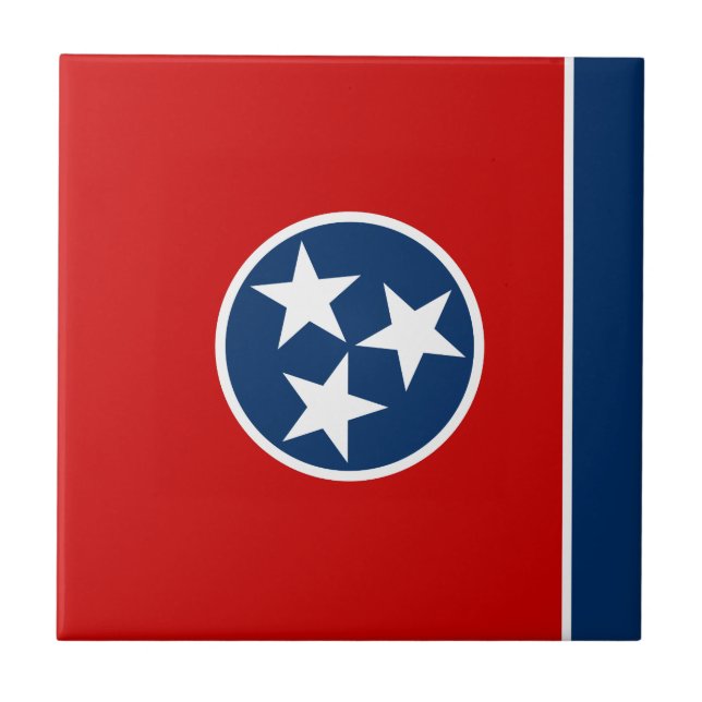 Tennessee delstatsflagga kakelplatta (Framsidan)