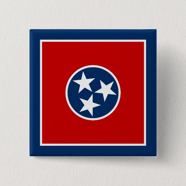 Tennessee delstatsflagga knapp (Framsida)