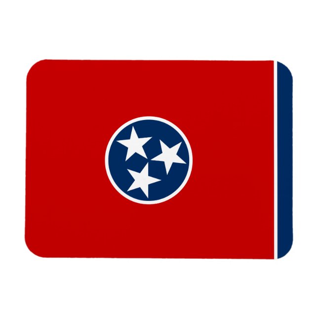 Tennessee delstatsflagga magnet (Horisontell)