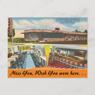 Tennessee, Dixieland Drive-In, Knoxville Vykort