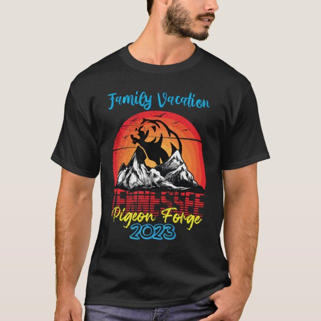 Tennessee Family Vacation 2023 Pigeon Forge T Shirt (Framsida)
