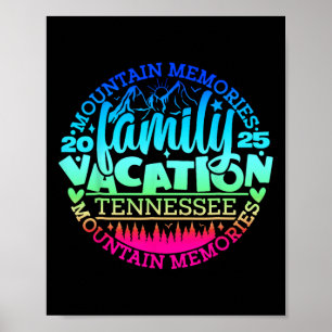 Tennessee Family Vacation Road Resa 2025 Mountain Poster