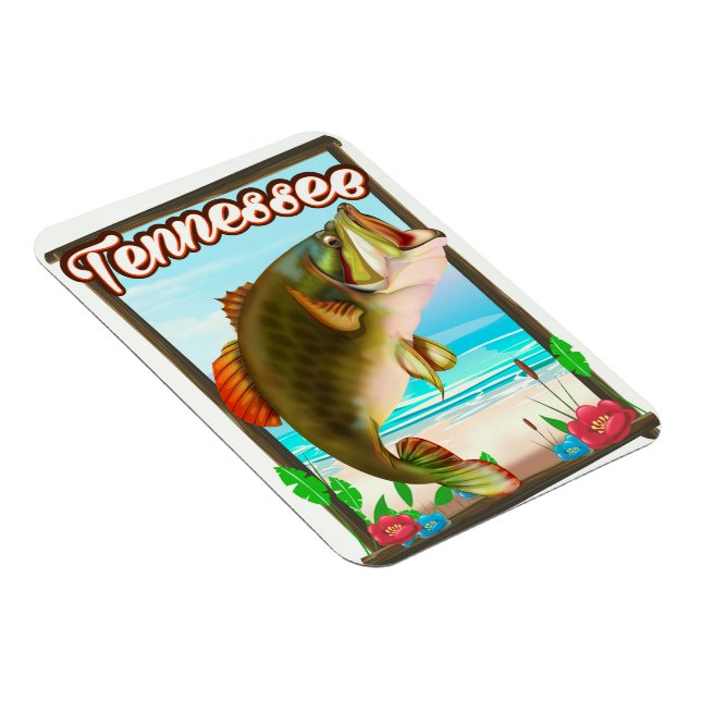 Tennessee Fishing poster. Magnet (Högersidan)