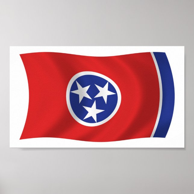Tennessee Flagga Affisch Print (Framsidan)