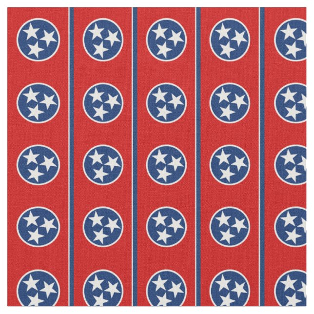 Tennessee Flagga & America State Fabric/USA mode Tyg (Närbild)
