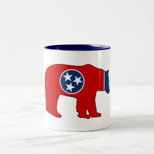 Tennessee Flagga Björn Två-Tonad Mugg