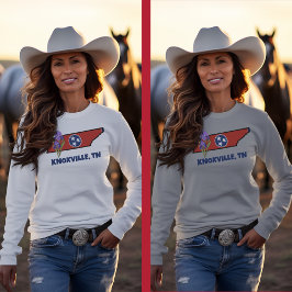 Tennessee Flagga & Blomma Purpur Iris Anpassad Tex T Shirt