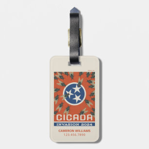Tennessee Flagga Cicada Invasion Bagagebricka