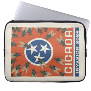 Tennessee Flagga Cicada Invasion Laptop Fodral