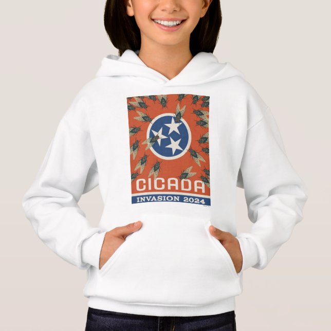 Tennessee Flagga Cicada Invasion T Shirt (Framsida)