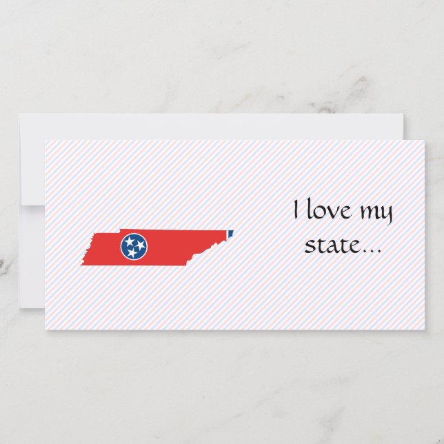 Tennessee Flagga Karta (Framsida)