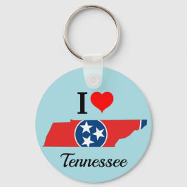 Tennessee Flagga Karta Nyckelring