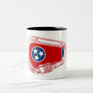 Tennessee Flagga klätting Carabiner Två-Tonad Mugg