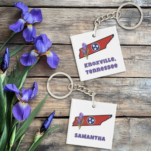 Tennessee-Flagga med State Flower Iris Anpassnings