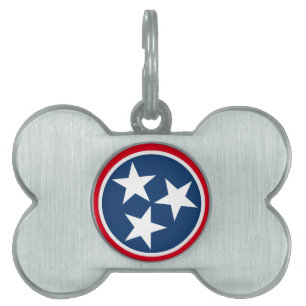 Tennessee Flagga Namnbricka Husdjur