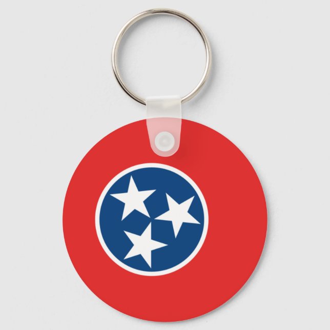 Tennessee Flagga Nyckelring (Framsida)