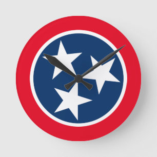 Tennessee flagga rund klocka
