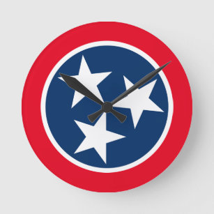 Tennessee Flagga Rund Klocka