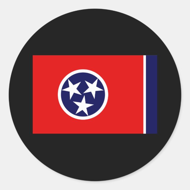 TENNESSEE FLAGGA RUNT KLISTERMÄRKE (Framsida)
