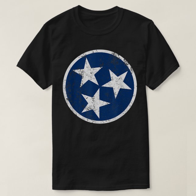 Tennessee Flagga Star Logotyp Volunteer State Nash T Shirt (Design framsida)