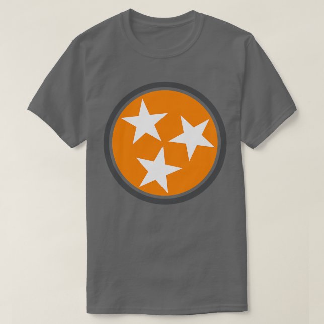 Tennessee Flagga Stars Big Orange Statlig flagga K T Shirt (Design framsida)
