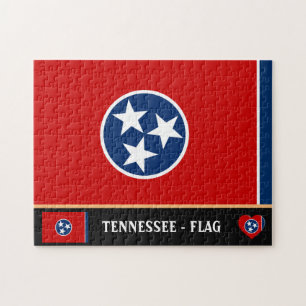 Tennessee Flagga & Tennessee State USA/Amerika Pussel