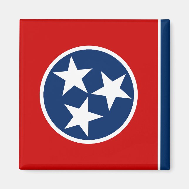 Tennessee flagga & Tennessee, USA helgdag/sport Magnet (Framsidan)