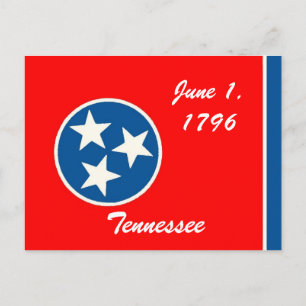Tennessee Flagga vykort