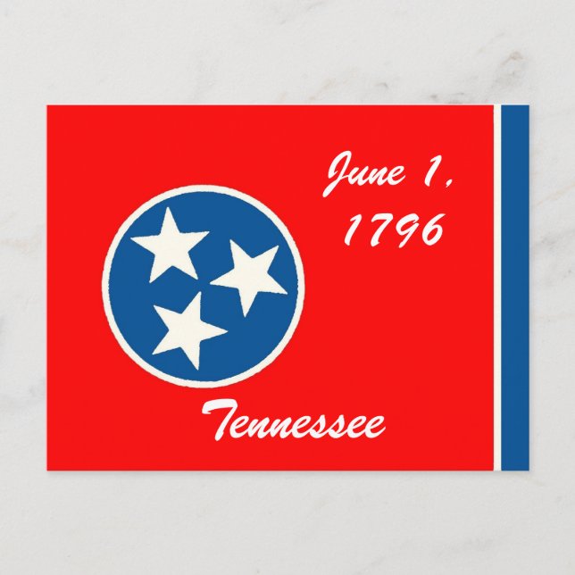 Tennessee Flagga vykort (Framsida)