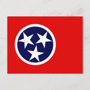 TENNESSEE FLAGGA VYKORT