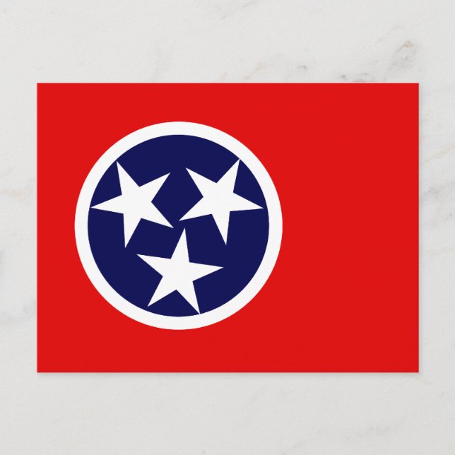 TENNESSEE FLAGGA VYKORT (Framsida)