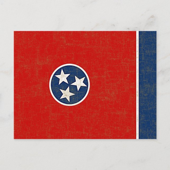 TENNESSEE FLAGGA VYKORT (Framsida)