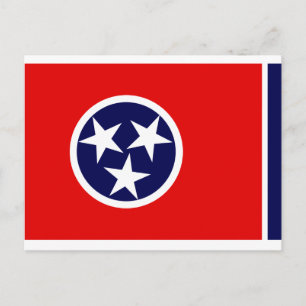 TENNESSEE FLAGGA VYKORT