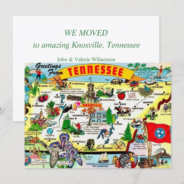 Tennessee Flyttadress Annonsering (Fram/baksida)