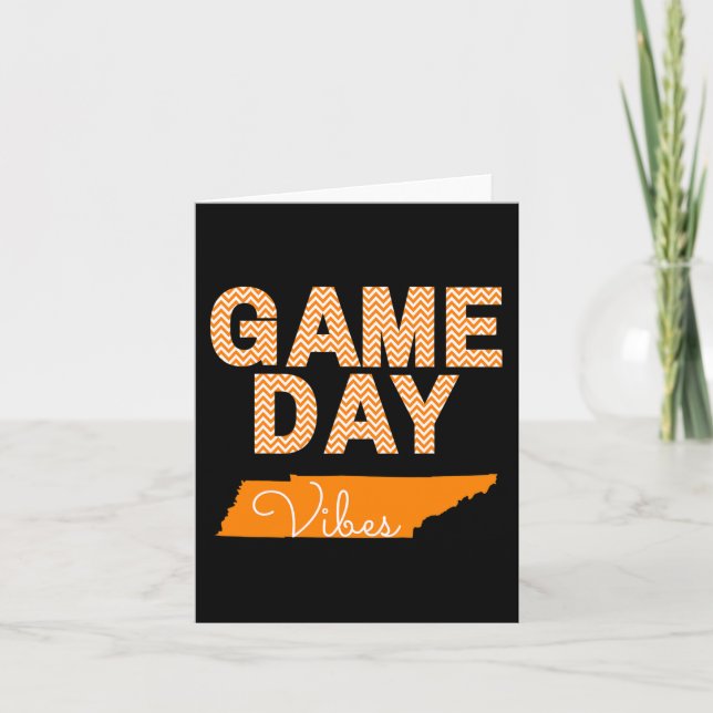 Tennessee Football Game Day Vibes Fall Tailgate Kort (Framsida)