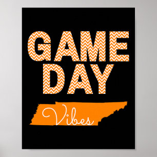Tennessee Football Game Day Vibes Fall Tailgate Poster