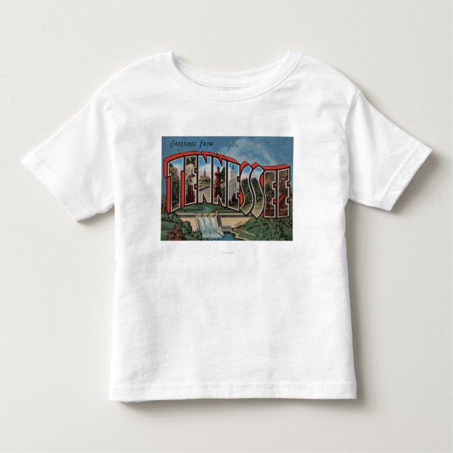 Tennessee (fördämning) stort brev ScenesTennessee T Shirt (Framsida)