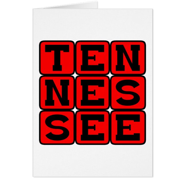 Tennessee, Förenade Stater Hälsningskort (Framsidan)