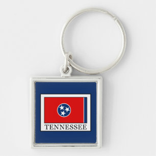 Tennessee Fyrkantig Silverfärgad Nyckelring
