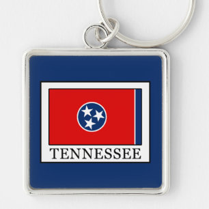 Tennessee Fyrkantig Silverfärgad Nyckelring