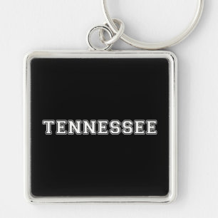 Tennessee Fyrkantig Silverfärgad Nyckelring