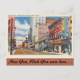 Tennessee, Gay Street, Knoxville Vykort